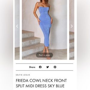 Selfie Leslie Freida midi dress, size 8/small NWT!